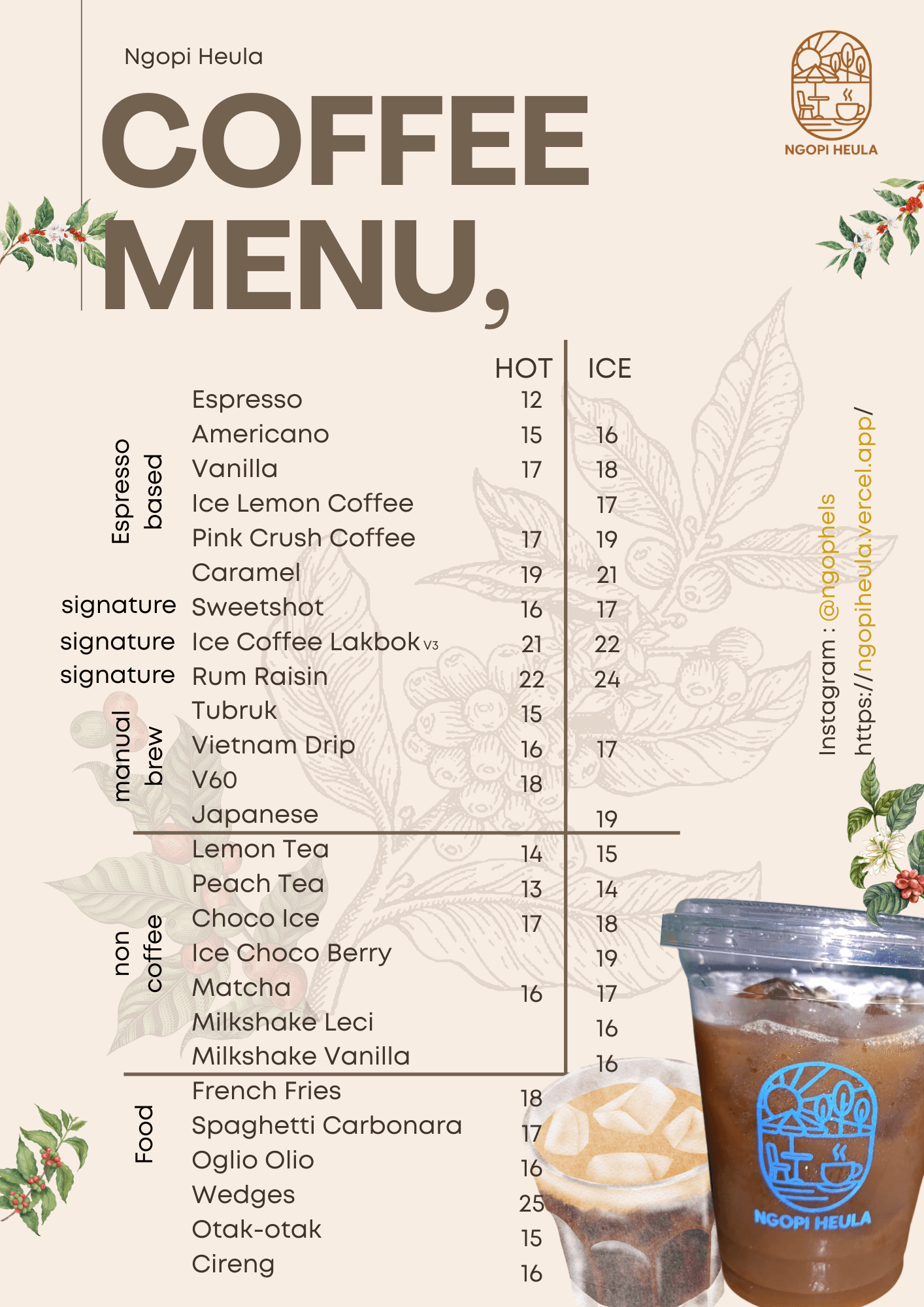 Menu Ngopi Heula 2025
